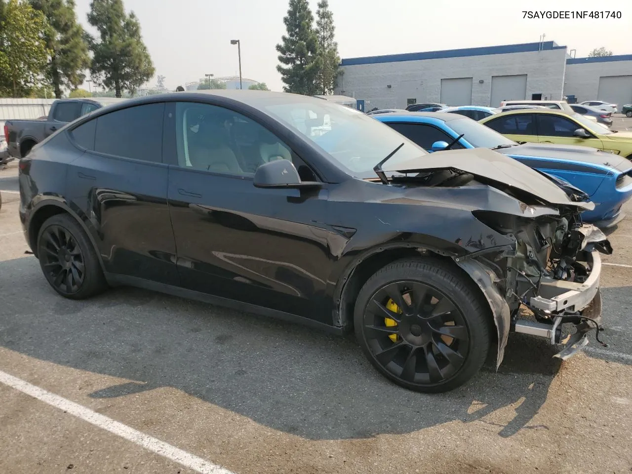 2022 Tesla Model Y VIN: 7SAYGDEE1NF481740 Lot: 69949114