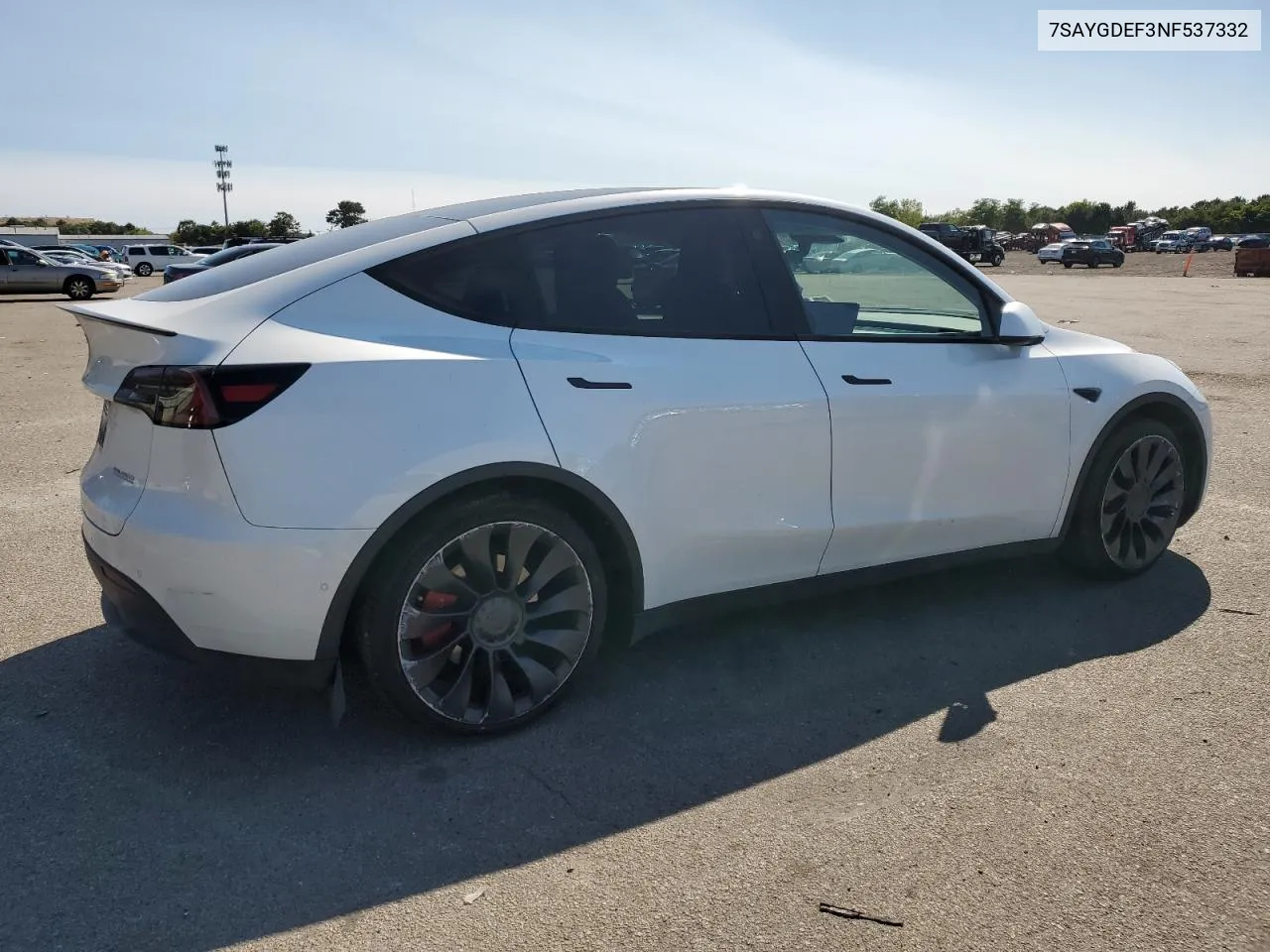 2022 Tesla Model Y VIN: 7SAYGDEF3NF537332 Lot: 70006174