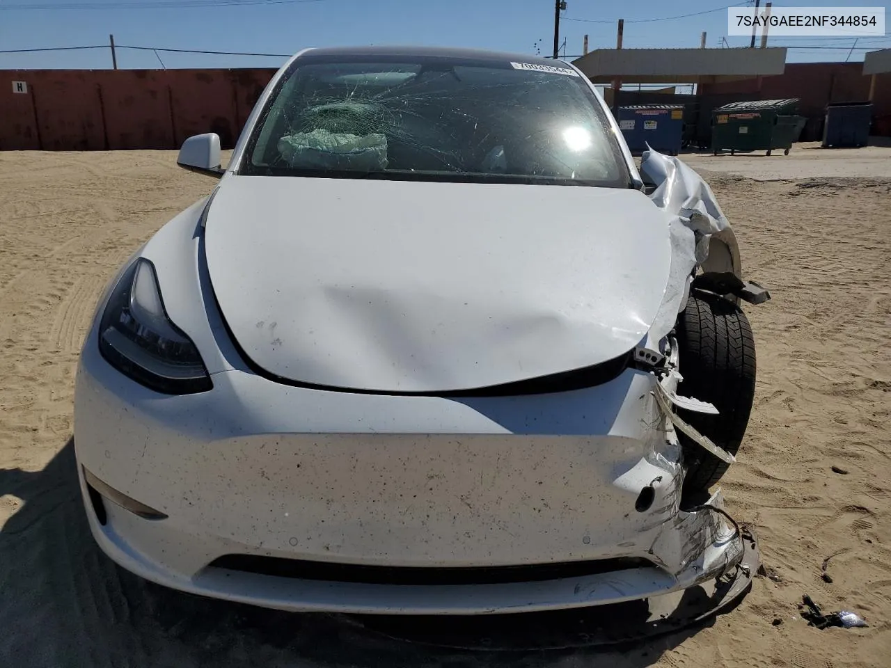 7SAYGAEE2NF344854 2022 Tesla Model Y