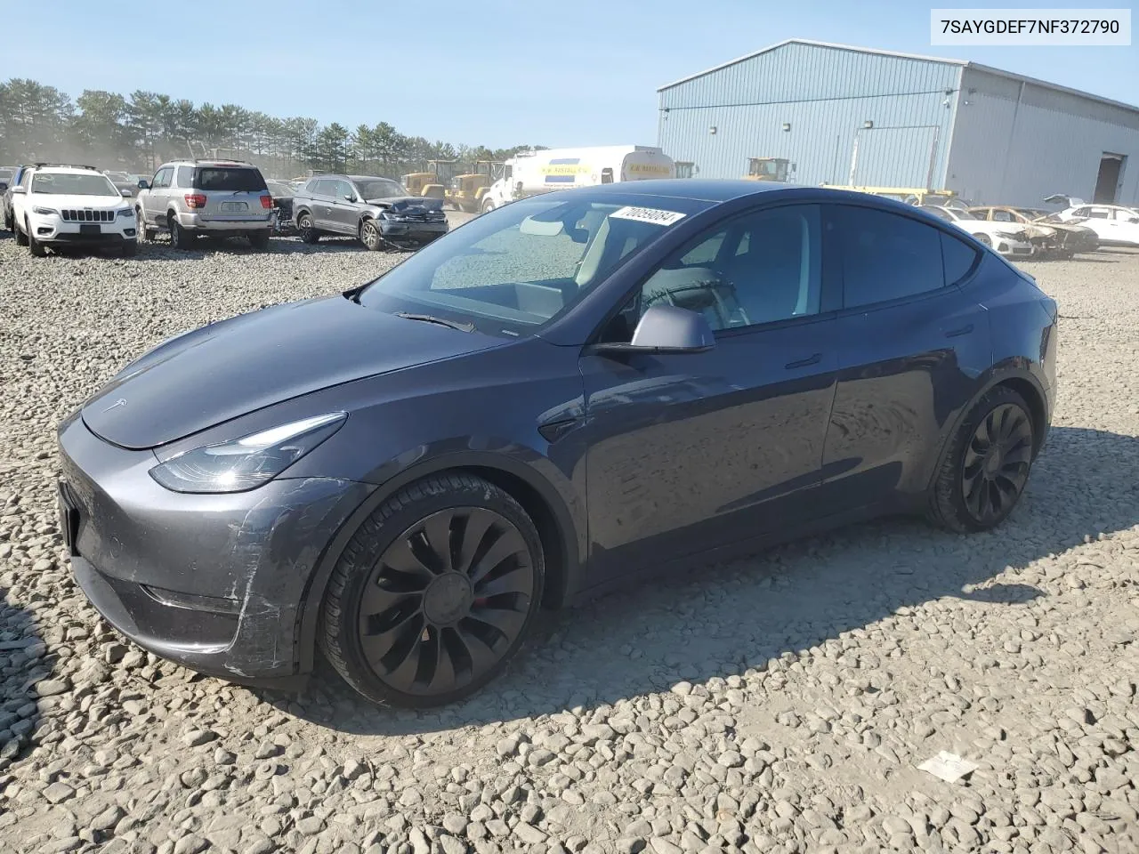 2022 Tesla Model Y VIN: 7SAYGDEF7NF372790 Lot: 70059084