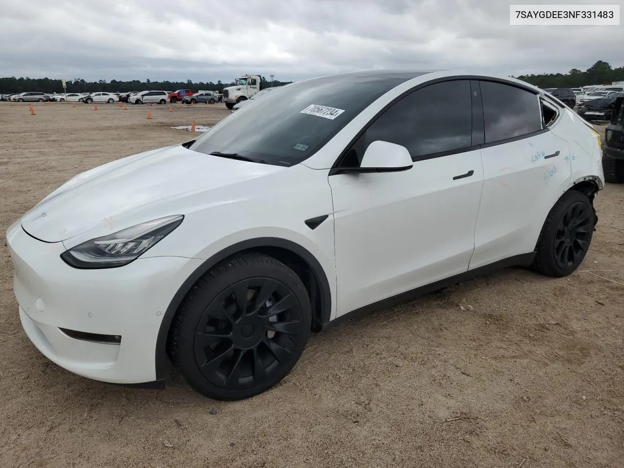 2022 Tesla Model Y VIN: 7SAYGDEE3NF331483 Lot: 70567234