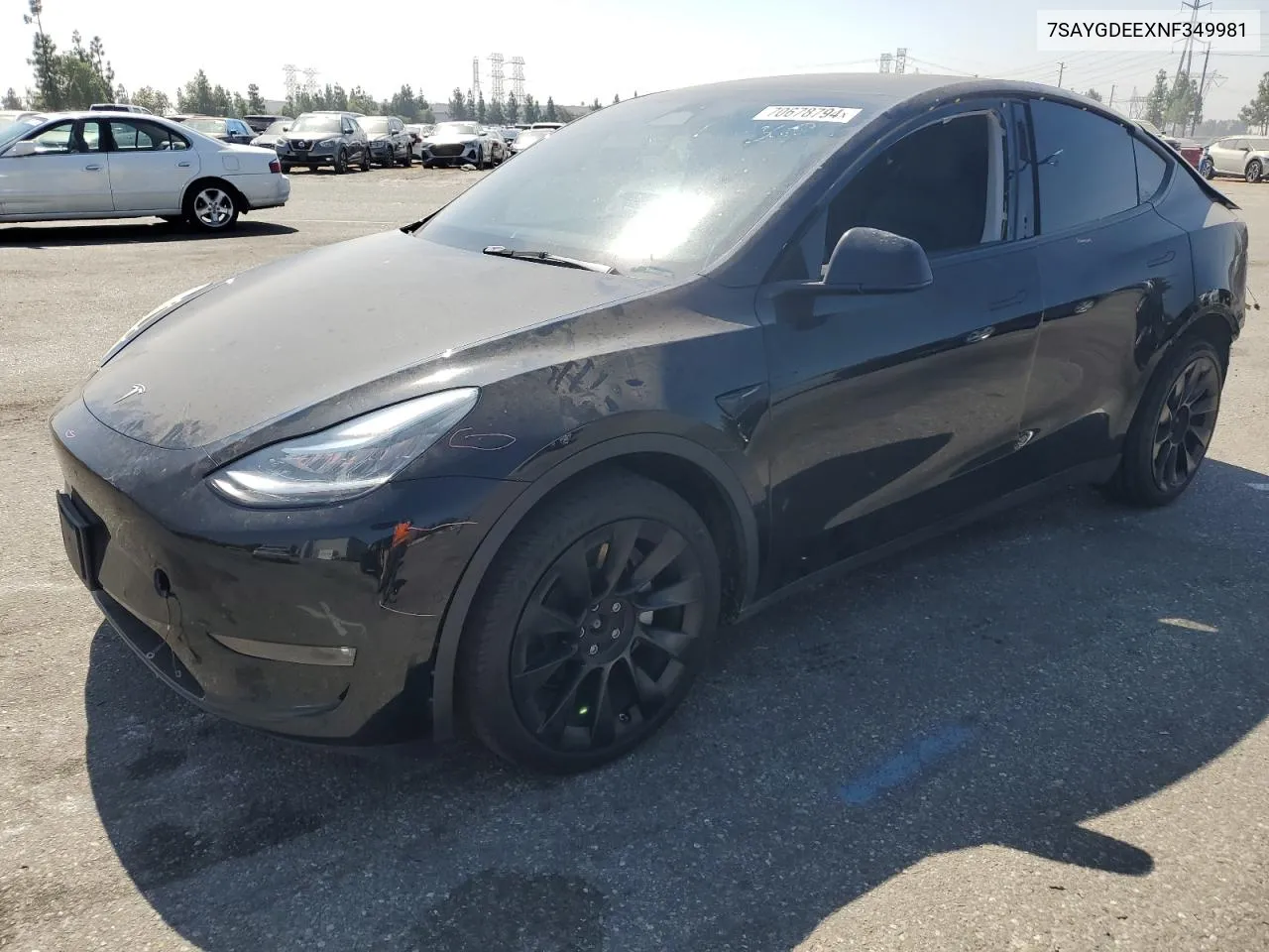 7SAYGDEEXNF349981 2022 Tesla Model Y