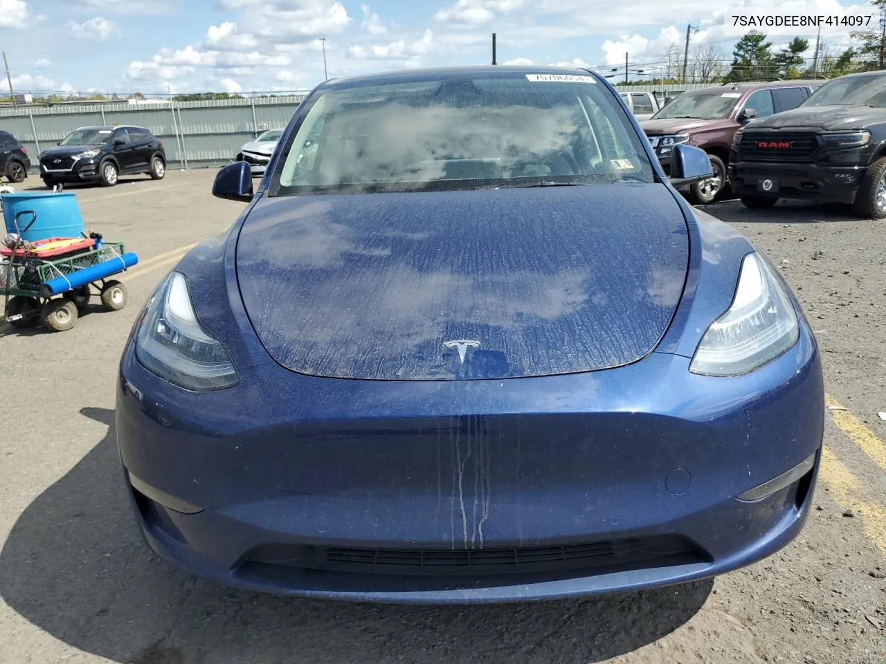 7SAYGDEE8NF414097 2022 Tesla Model Y