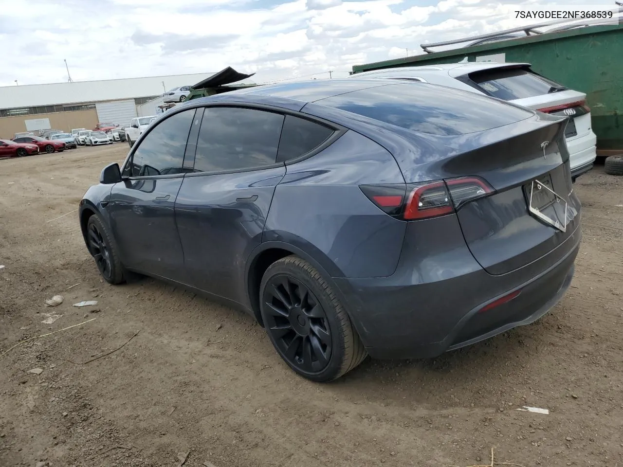 2022 Tesla Model Y VIN: 7SAYGDEE2NF368539 Lot: 70753664