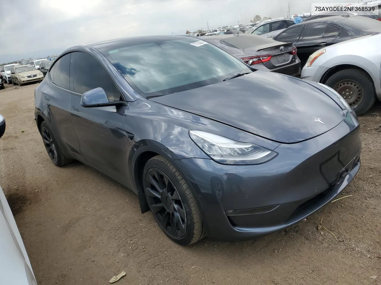 2022 Tesla Model Y VIN: 7SAYGDEE2NF368539 Lot: 70753664