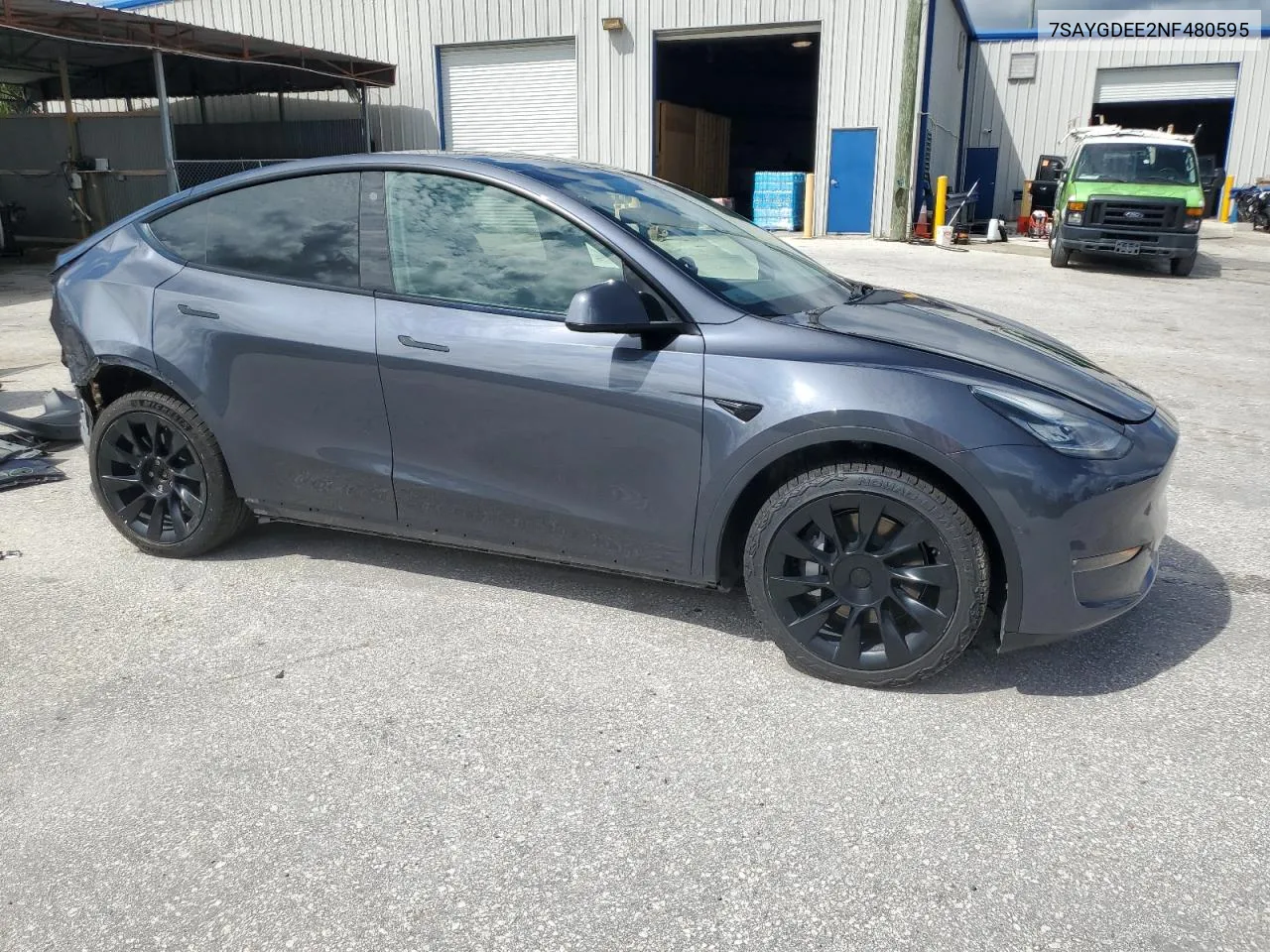 2022 Tesla Model Y VIN: 7SAYGDEE2NF480595 Lot: 70827944