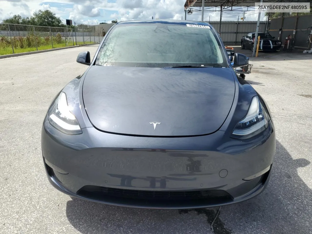 2022 Tesla Model Y VIN: 7SAYGDEE2NF480595 Lot: 70827944