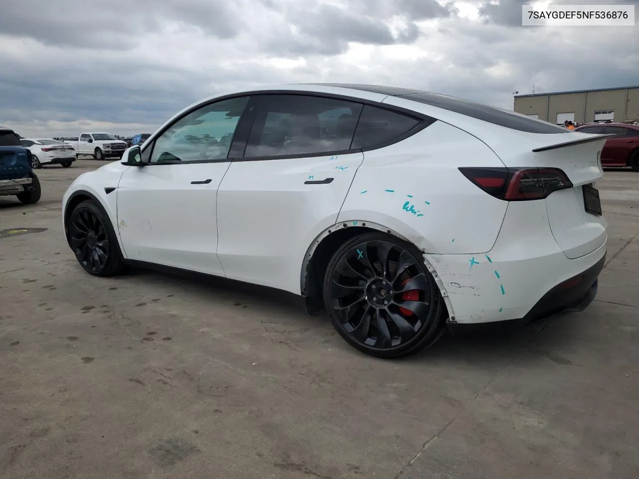 2022 Tesla Model Y VIN: 7SAYGDEF5NF536876 Lot: 70839594