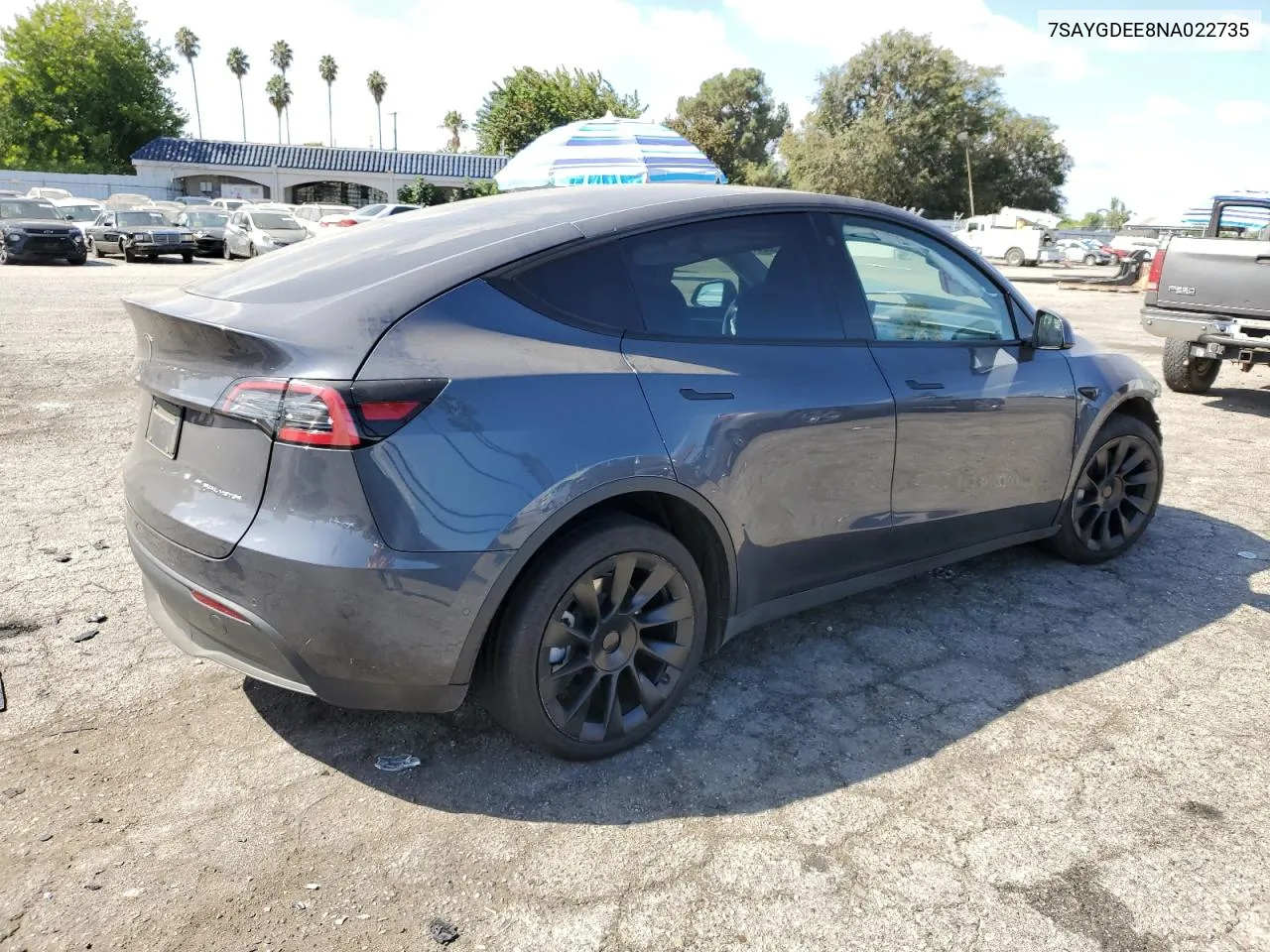 7SAYGDEE8NA022735 2022 Tesla Model Y