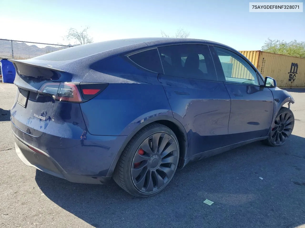 2022 Tesla Model Y VIN: 7SAYGDEF8NF328071 Lot: 71277554