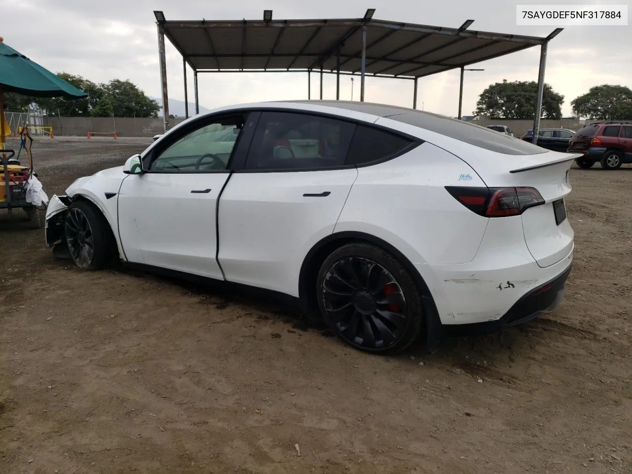 2022 Tesla Model Y VIN: 7SAYGDEF5NF317884 Lot: 71314644