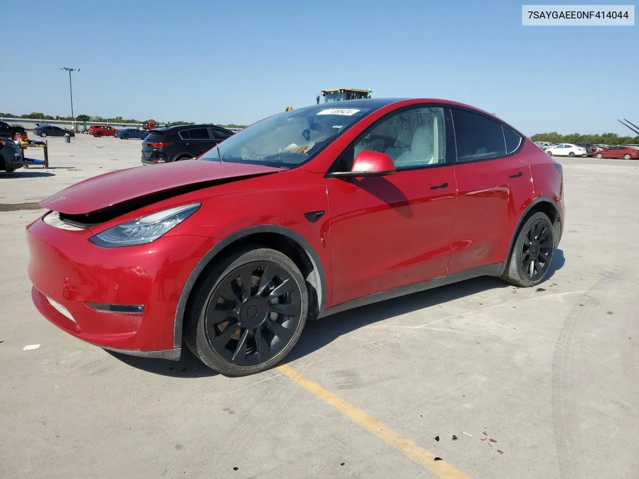 2022 Tesla Model Y VIN: 7SAYGAEE0NF414044 Lot: 71368424