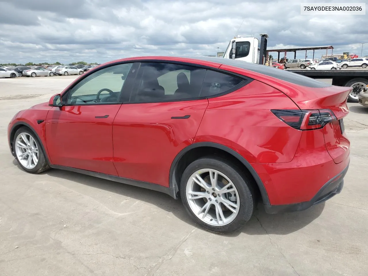 2022 Tesla Model Y VIN: 7SAYGDEE3NA002036 Lot: 71595344