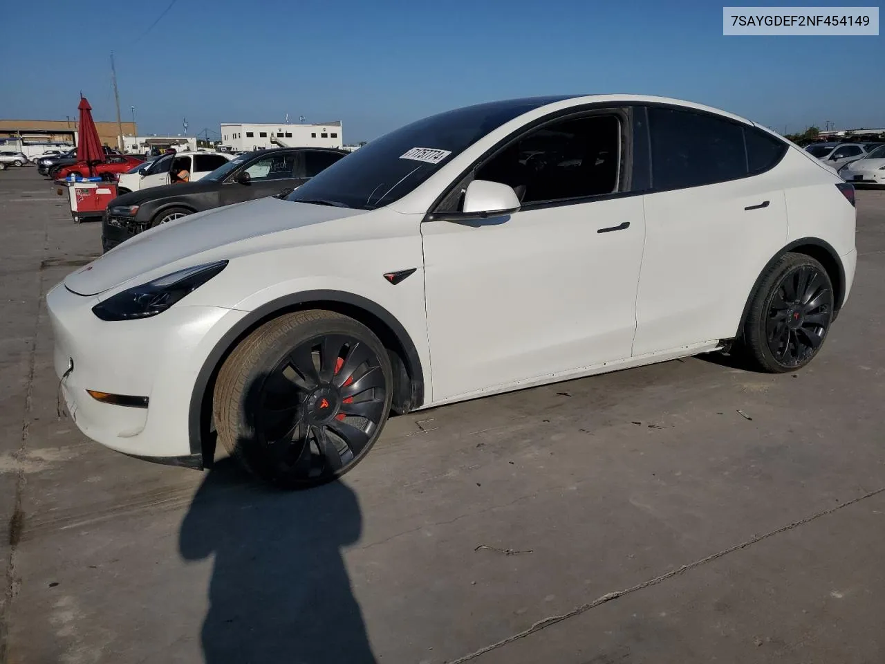 2022 Tesla Model Y VIN: 7SAYGDEF2NF454149 Lot: 71757774