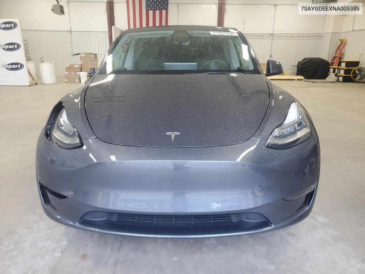 2022 Tesla Model Y VIN: 7SAYGDEEXNA005385 Lot: 71791734