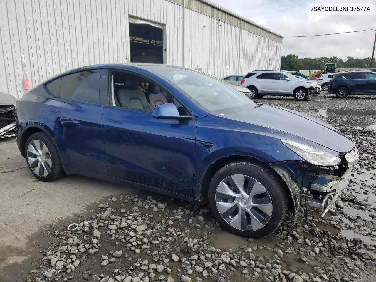 2022 Tesla Model Y VIN: 7SAYGDEE3NF375774 Lot: 71868334