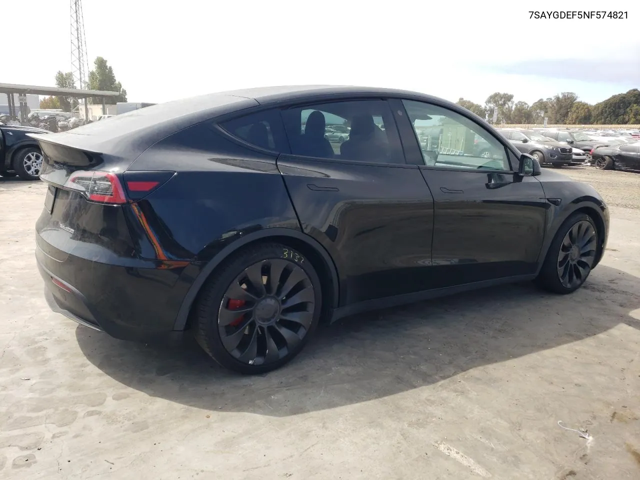 2022 Tesla Model Y VIN: 7SAYGDEF5NF574821 Lot: 72084344