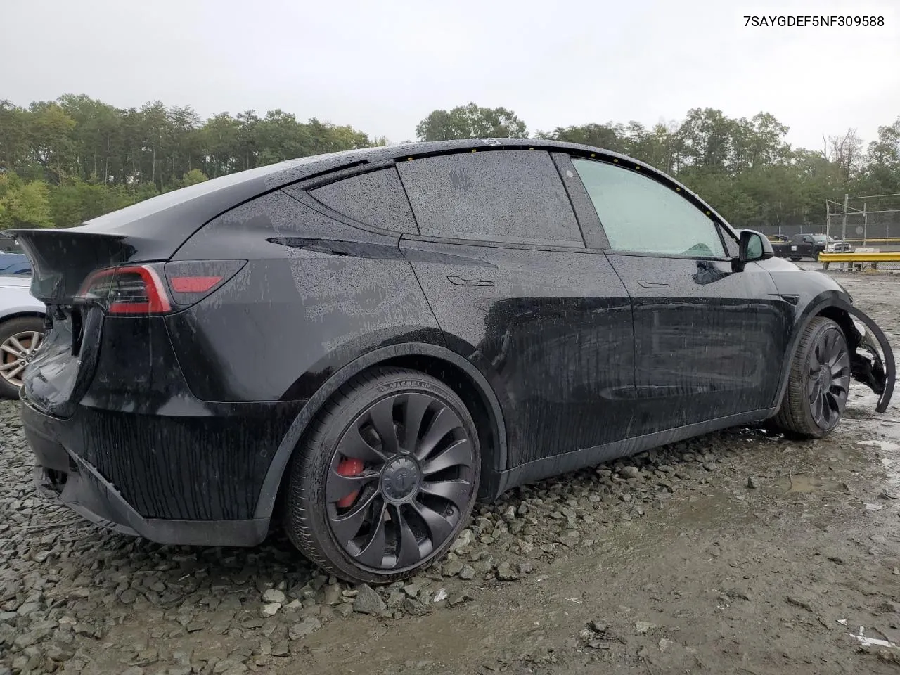 2022 Tesla Model Y VIN: 7SAYGDEF5NF309588 Lot: 72380454