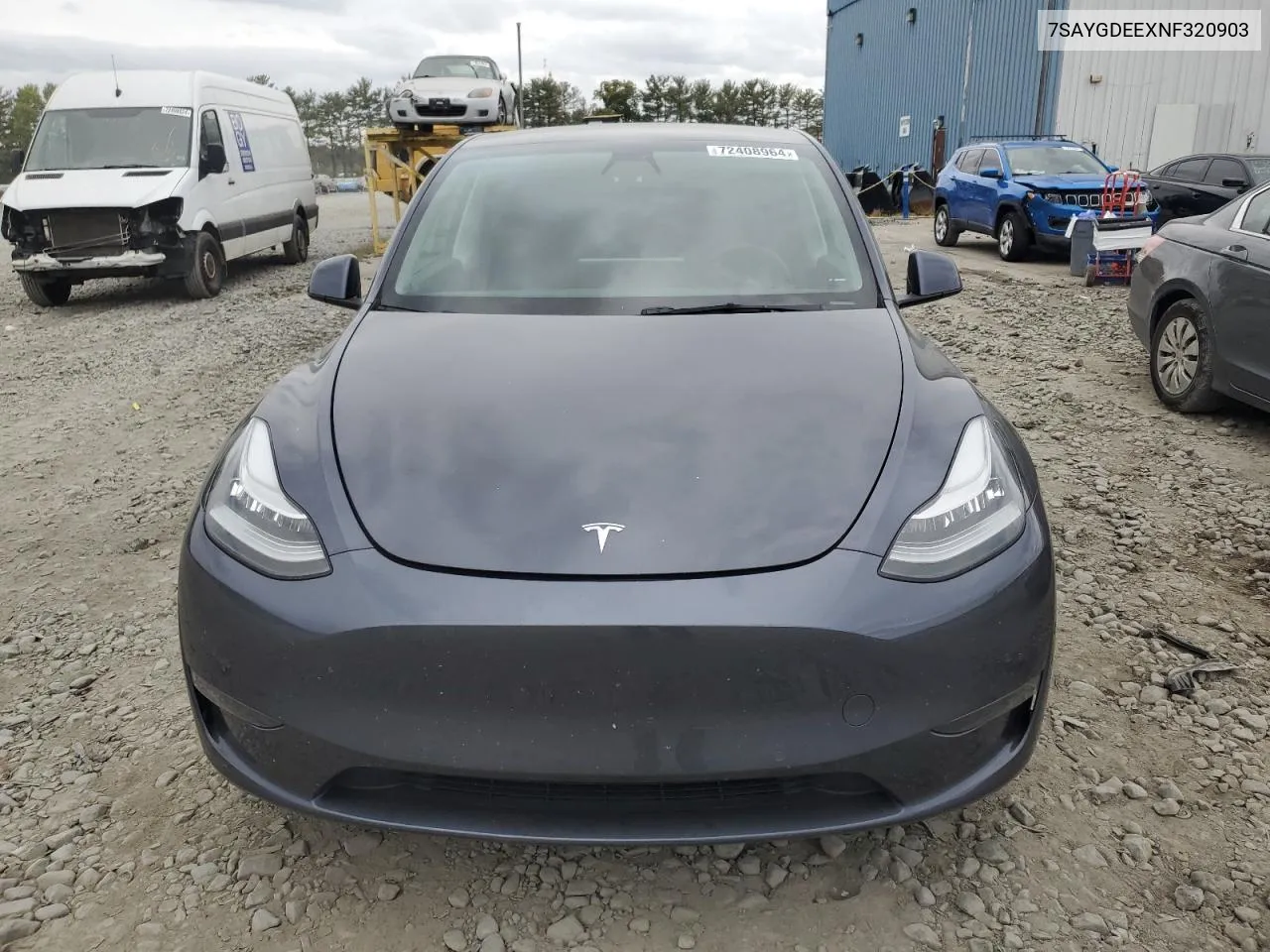 2022 Tesla Model Y VIN: 7SAYGDEEXNF320903 Lot: 72408964