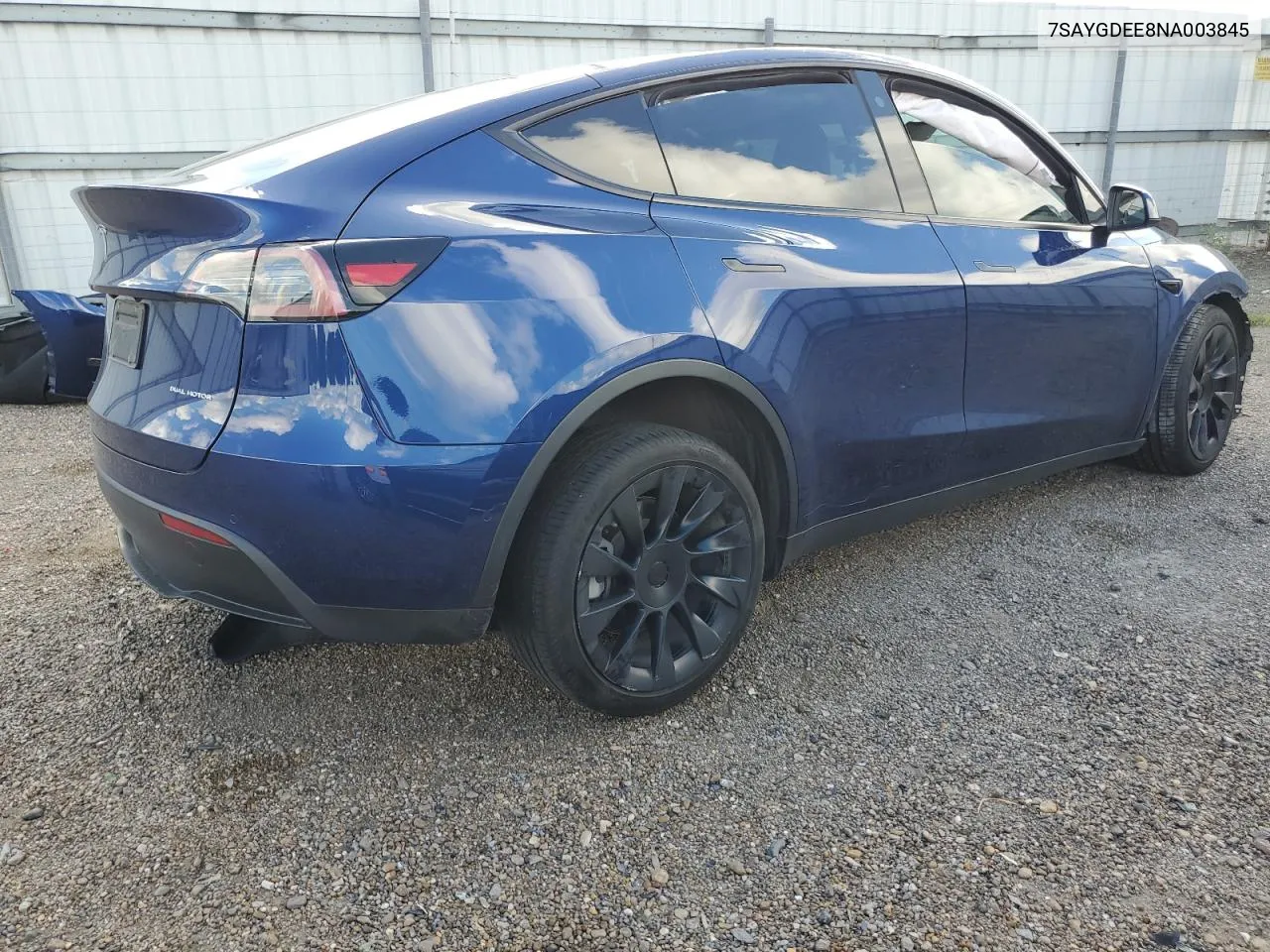 2022 Tesla Model Y VIN: 7SAYGDEE8NA003845 Lot: 72461674