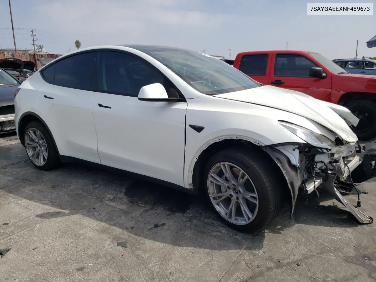 2022 Tesla Model Y VIN: 7SAYGAEEXNF489673 Lot: 72628054