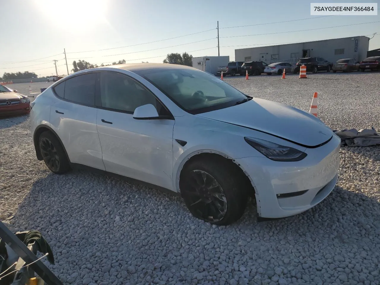 2022 Tesla Model Y VIN: 7SAYGDEE4NF366484 Lot: 72709524