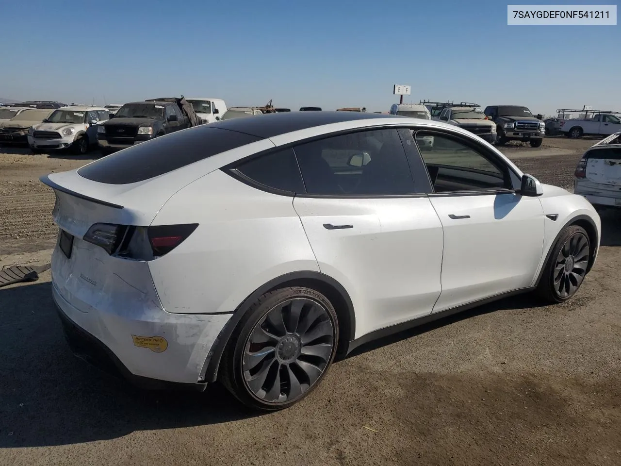 2022 Tesla Model Y VIN: 7SAYGDEF0NF541211 Lot: 72809974