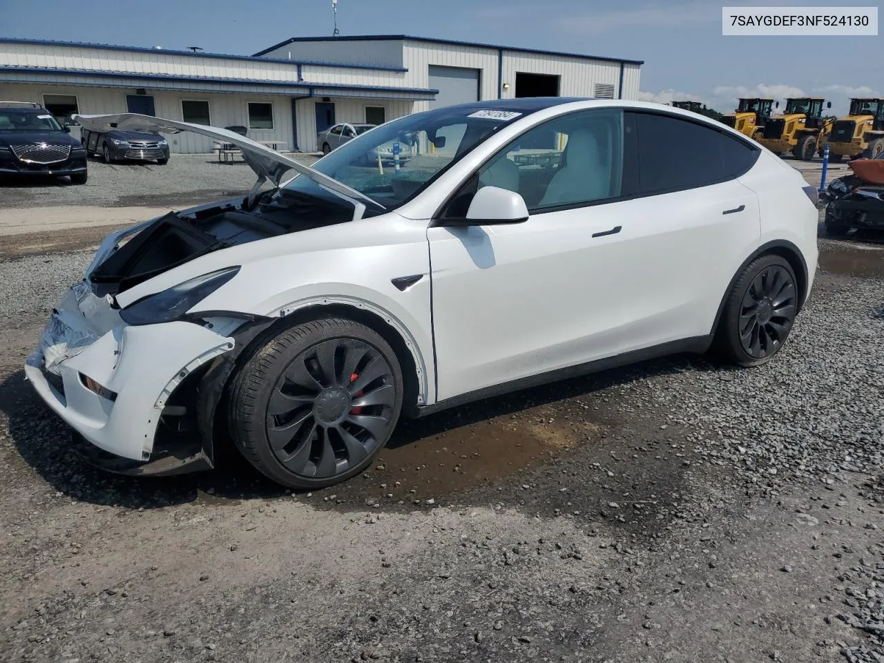 2022 Tesla Model Y VIN: 7SAYGDEF3NF524130 Lot: 72841864