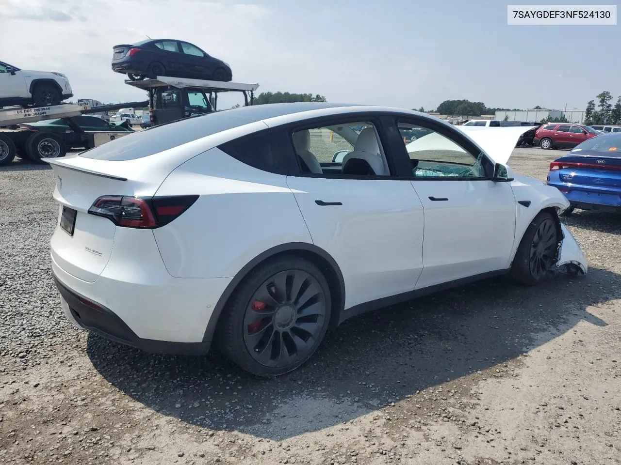 2022 Tesla Model Y VIN: 7SAYGDEF3NF524130 Lot: 72841864