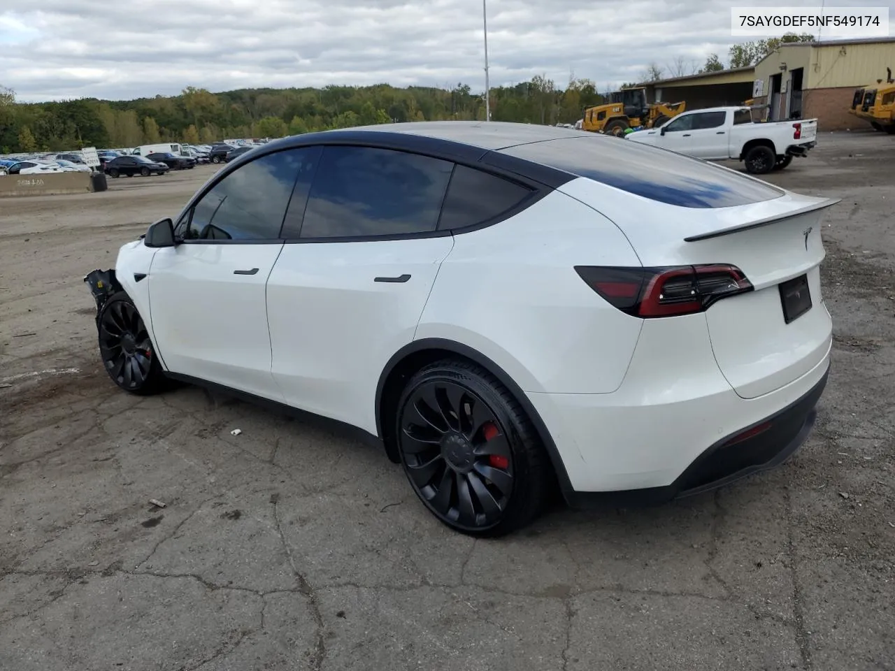 2022 Tesla Model Y VIN: 7SAYGDEF5NF549174 Lot: 72851534