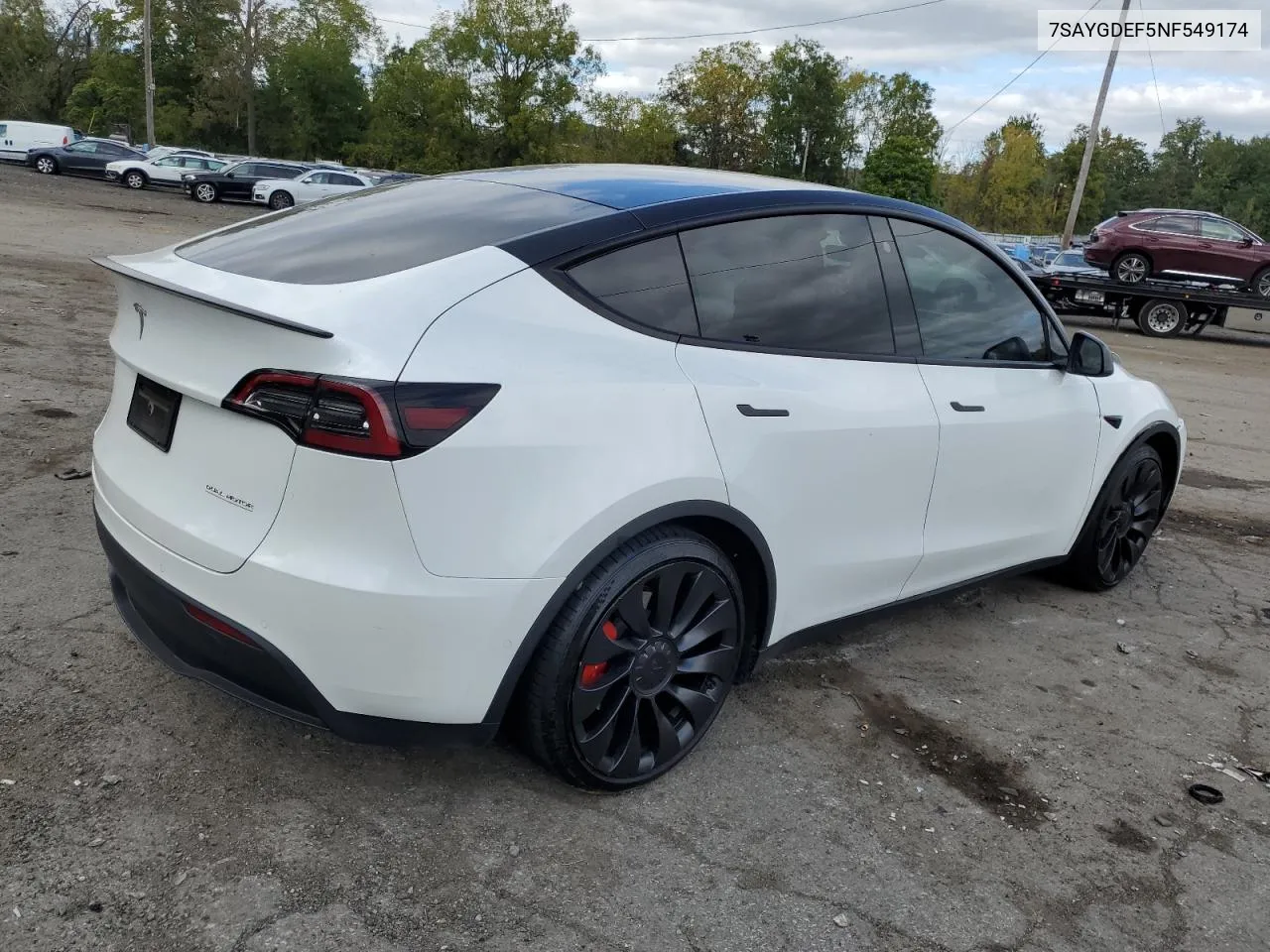 2022 Tesla Model Y VIN: 7SAYGDEF5NF549174 Lot: 72851534