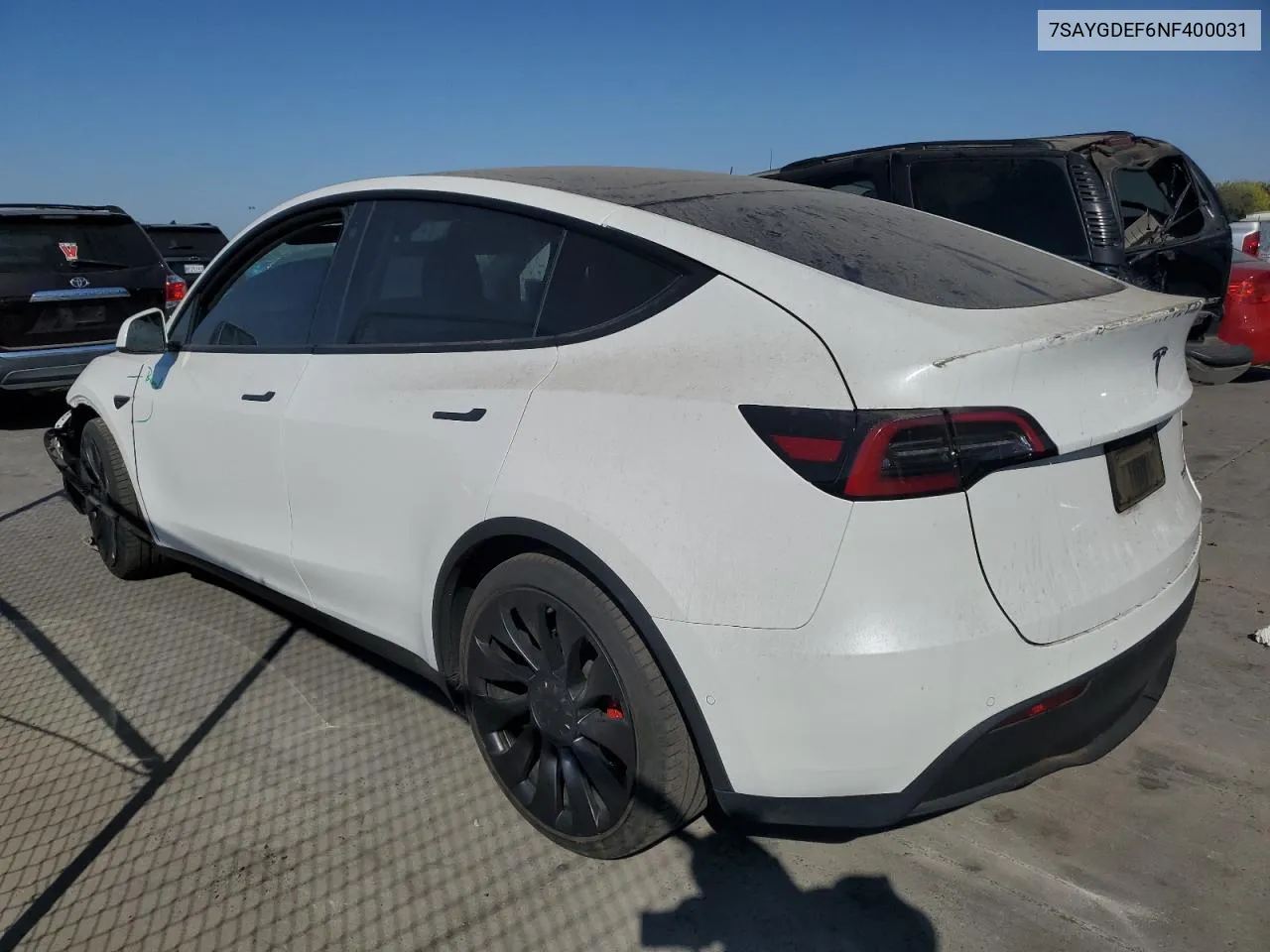 2022 Tesla Model Y VIN: 7SAYGDEF6NF400031 Lot: 73381994