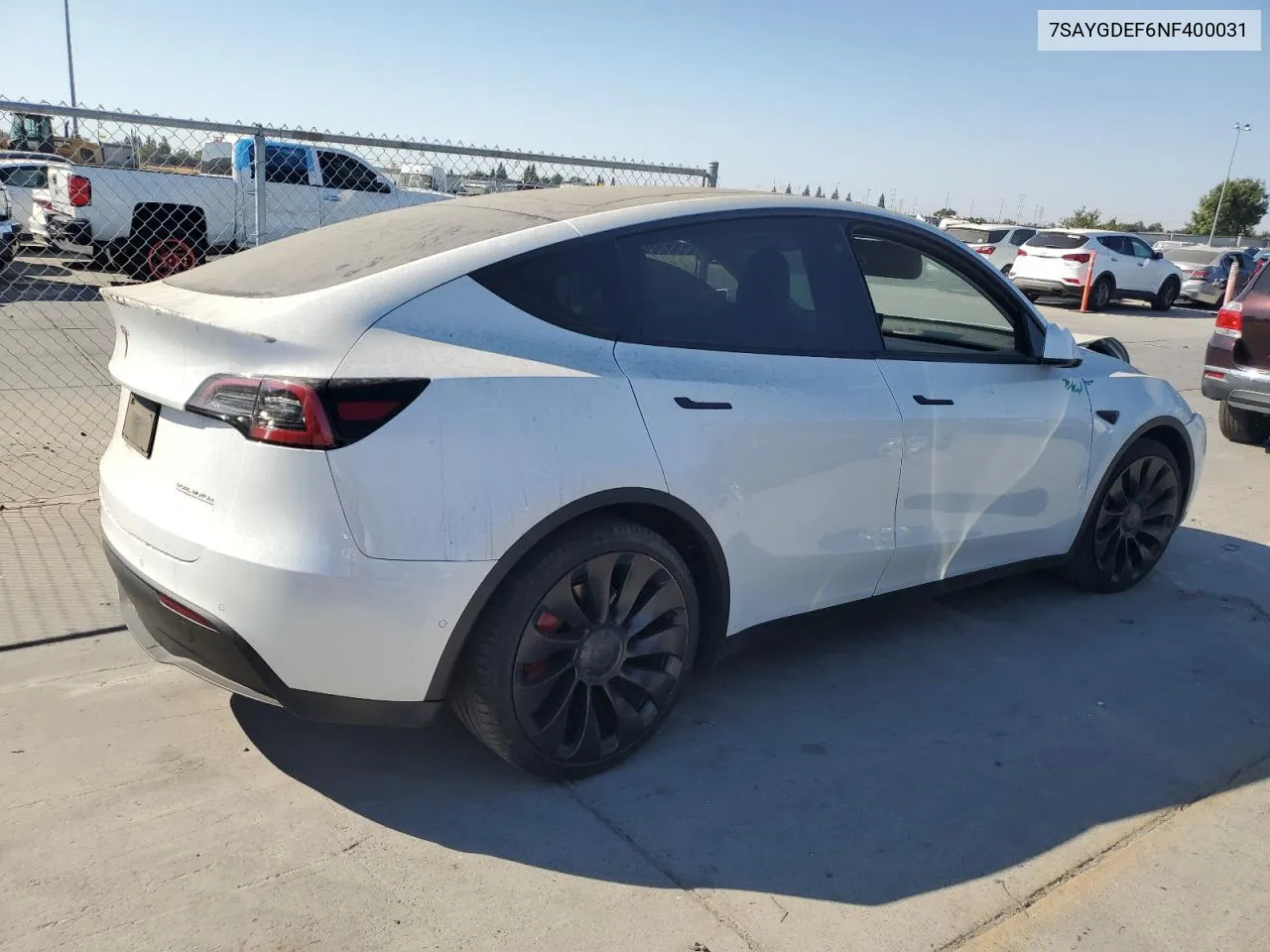 2022 Tesla Model Y VIN: 7SAYGDEF6NF400031 Lot: 73381994