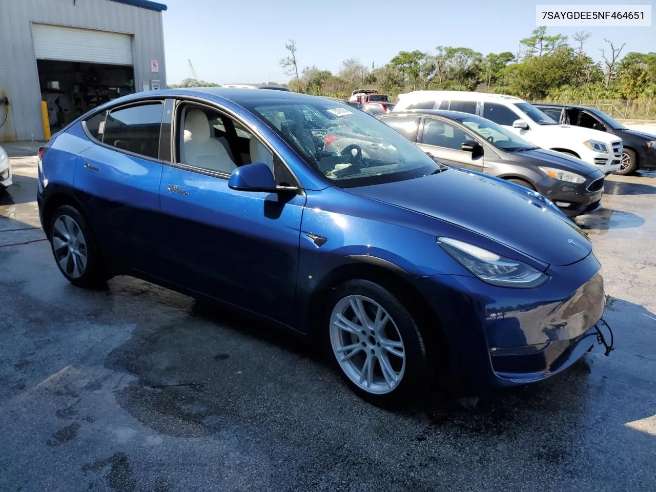 2022 Tesla Model Y VIN: 7SAYGDEE5NF464651 Lot: 73470184