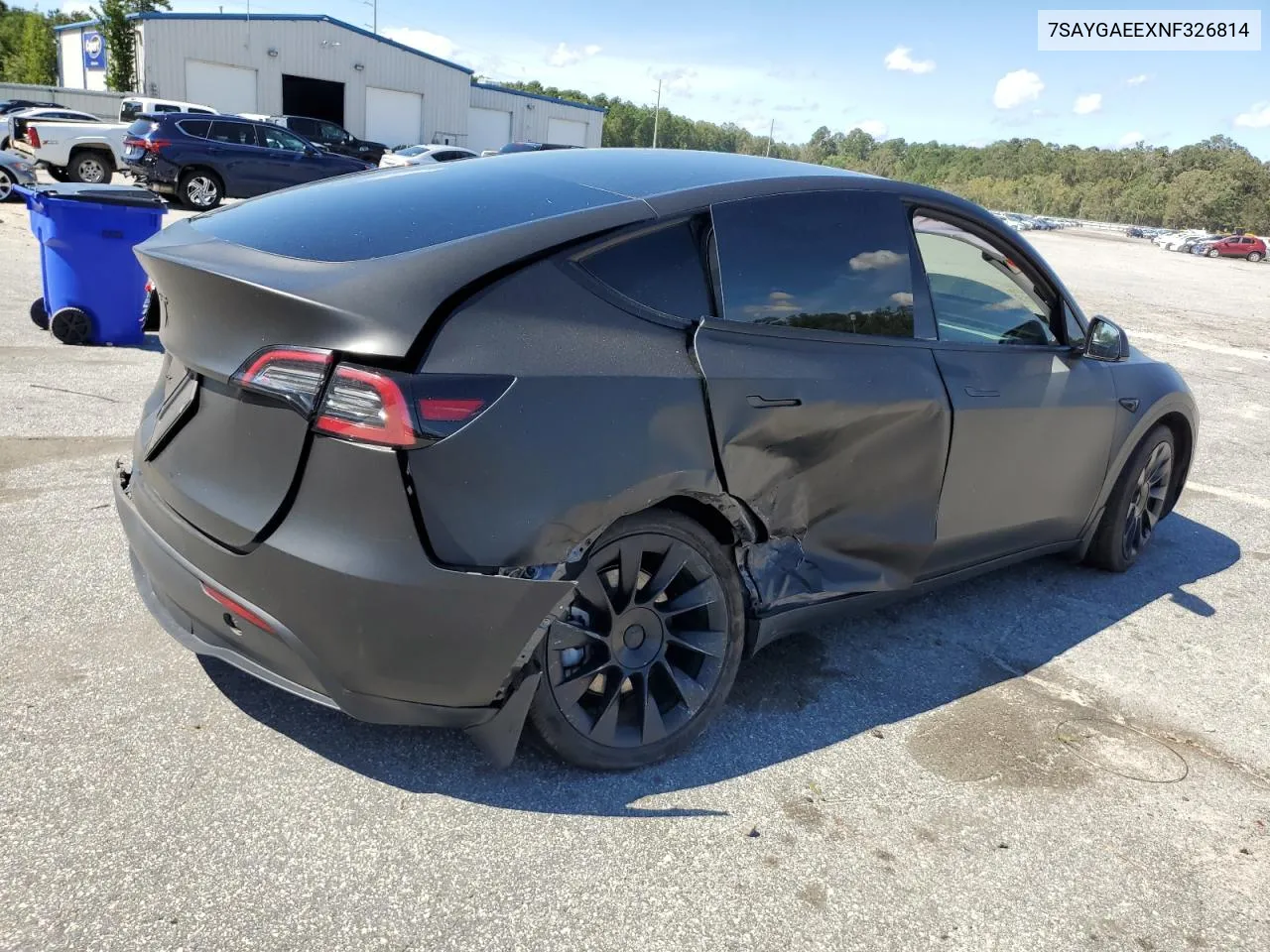 2022 Tesla Model Y VIN: 7SAYGAEEXNF326814 Lot: 73504104