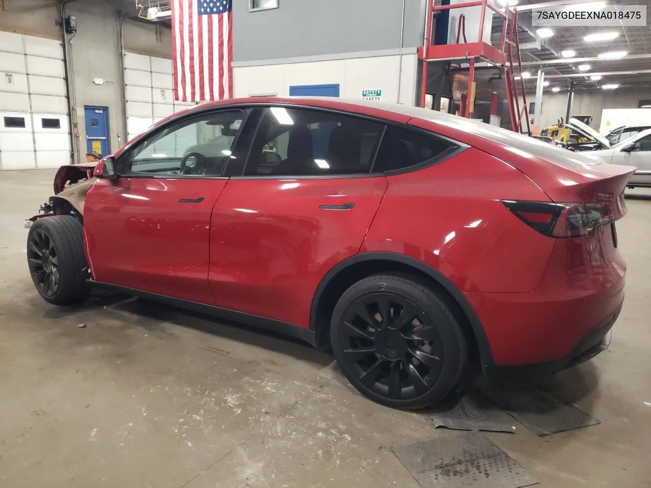 2022 Tesla Model Y VIN: 7SAYGDEEXNA018475 Lot: 73552544