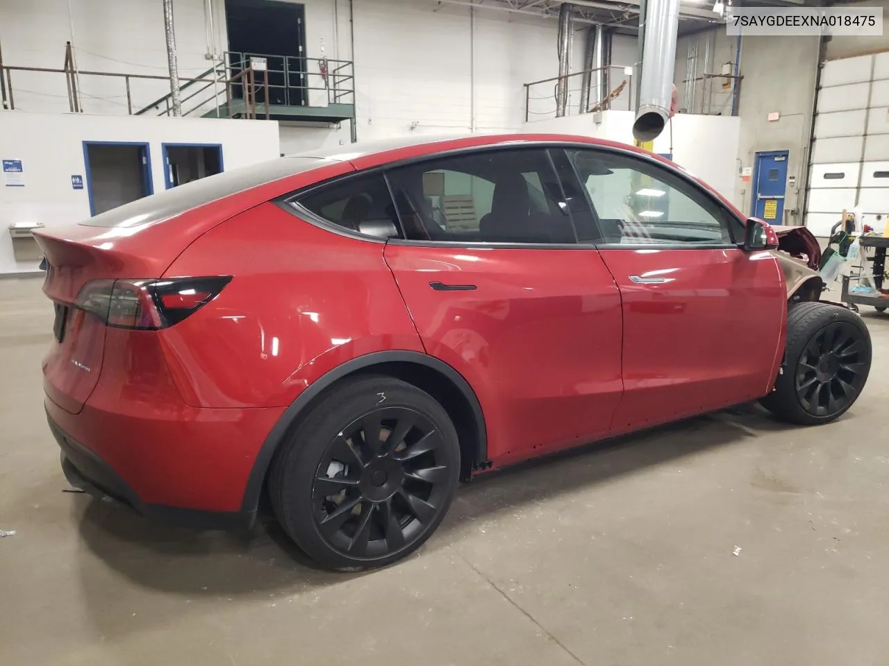 2022 Tesla Model Y VIN: 7SAYGDEEXNA018475 Lot: 73552544