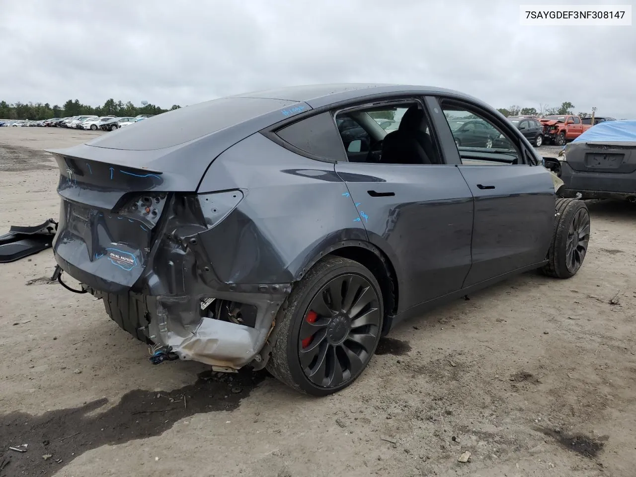 7SAYGDEF3NF308147 2022 Tesla Model Y