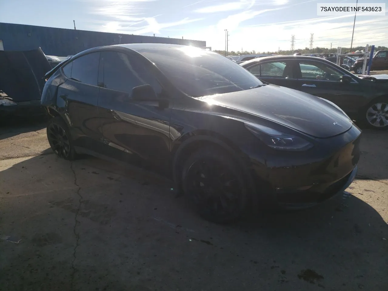 2022 Tesla Model Y VIN: 7SAYGDEE1NF543623 Lot: 73950964