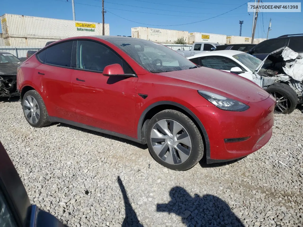 2022 Tesla Model Y VIN: 7SAYGDEE4NF461398 Lot: 73965824