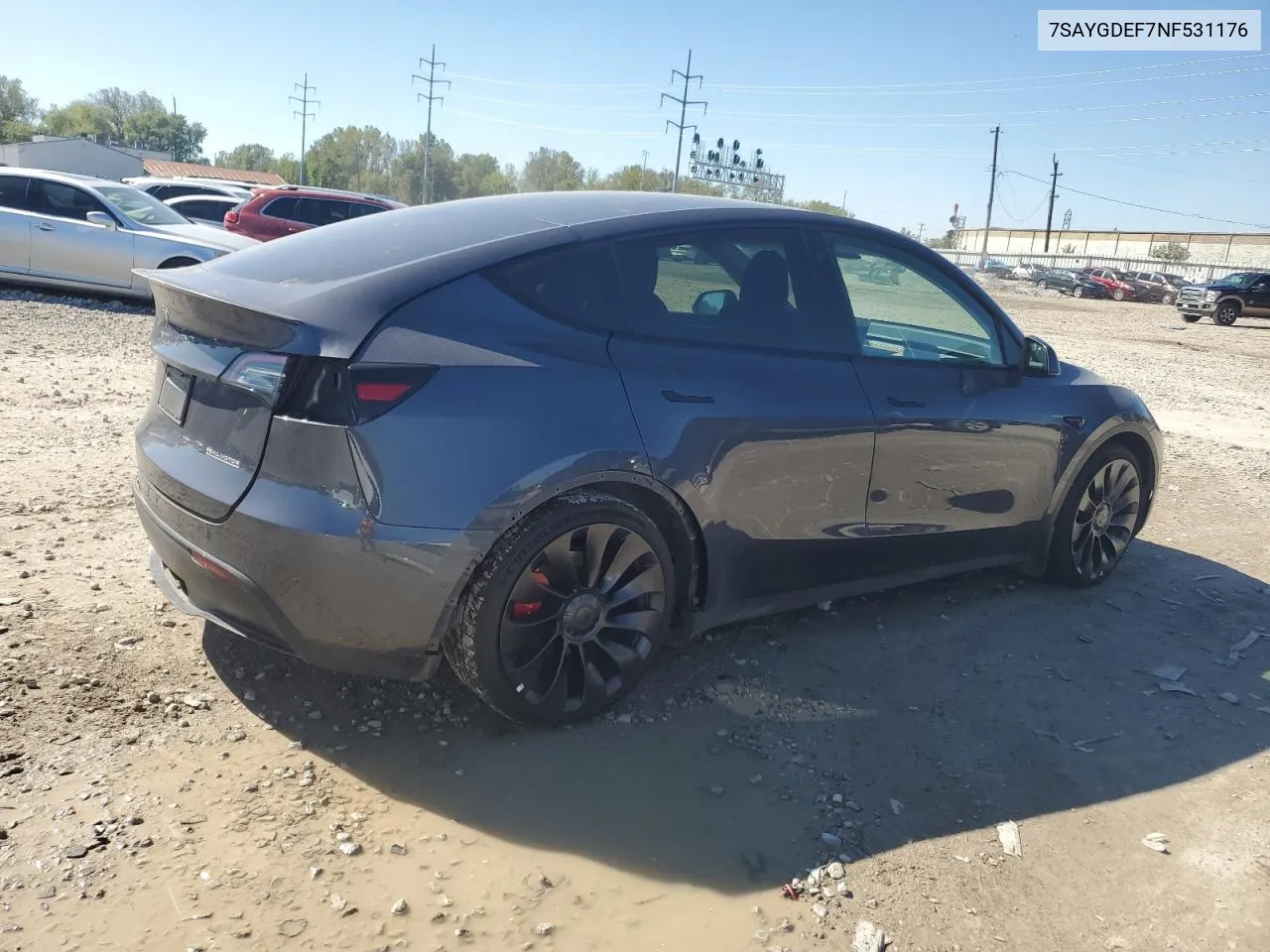 2022 Tesla Model Y VIN: 7SAYGDEF7NF531176 Lot: 73972324