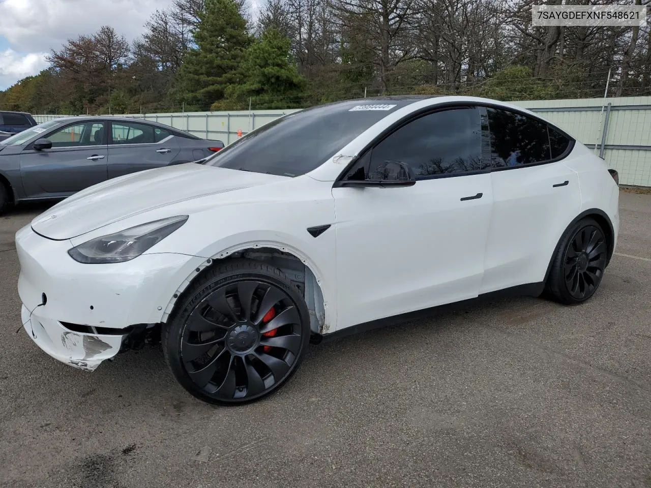 2022 Tesla Model Y VIN: 7SAYGDEFXNF548621 Lot: 73984444