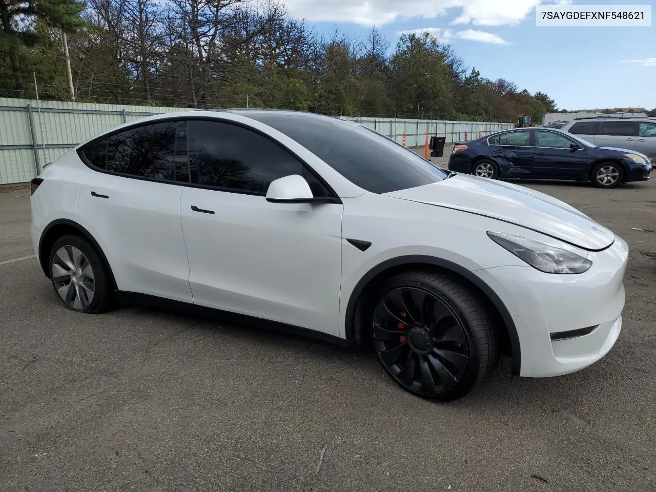 2022 Tesla Model Y VIN: 7SAYGDEFXNF548621 Lot: 73984444