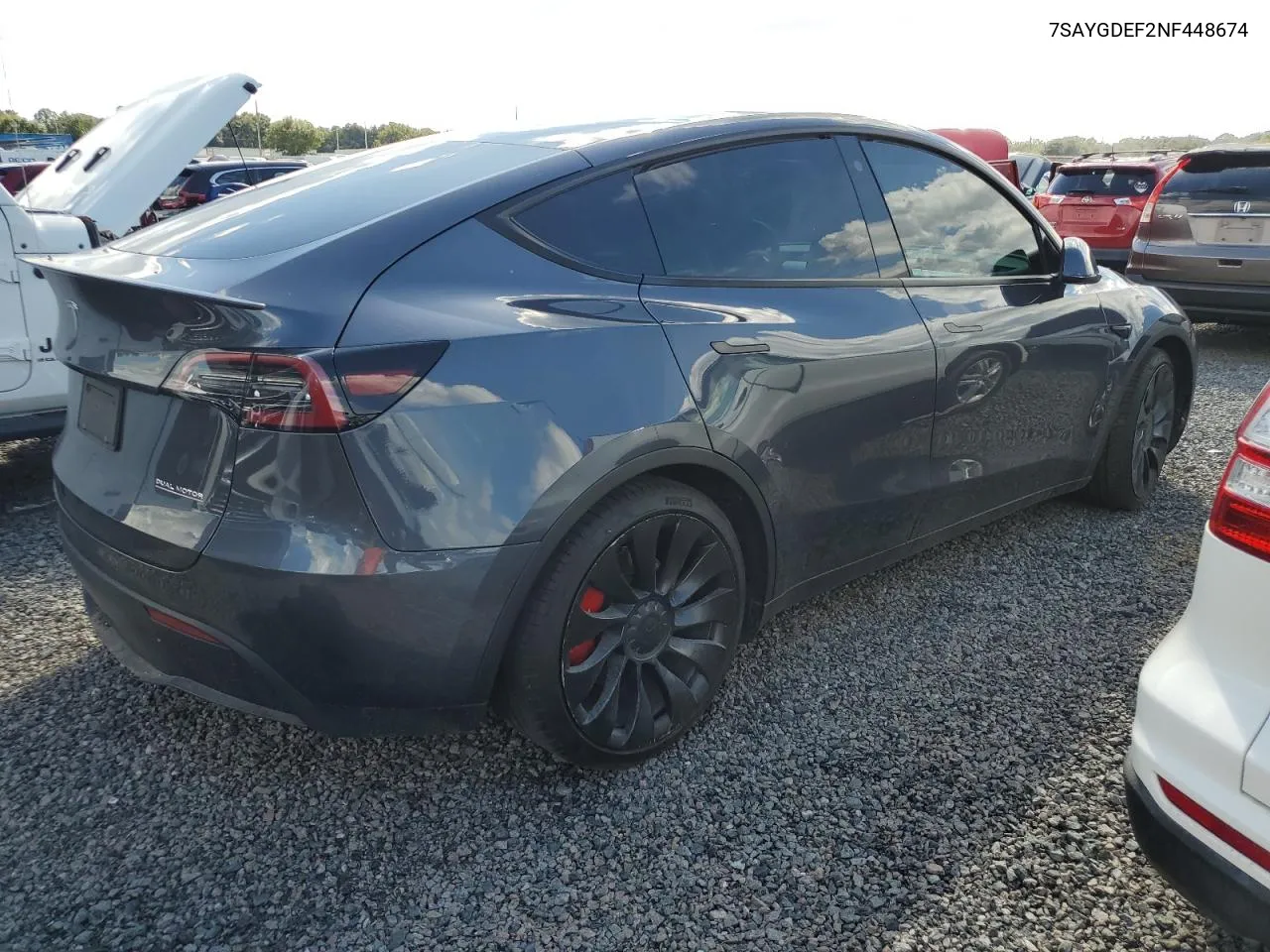 2022 Tesla Model Y VIN: 7SAYGDEF2NF448674 Lot: 73993004