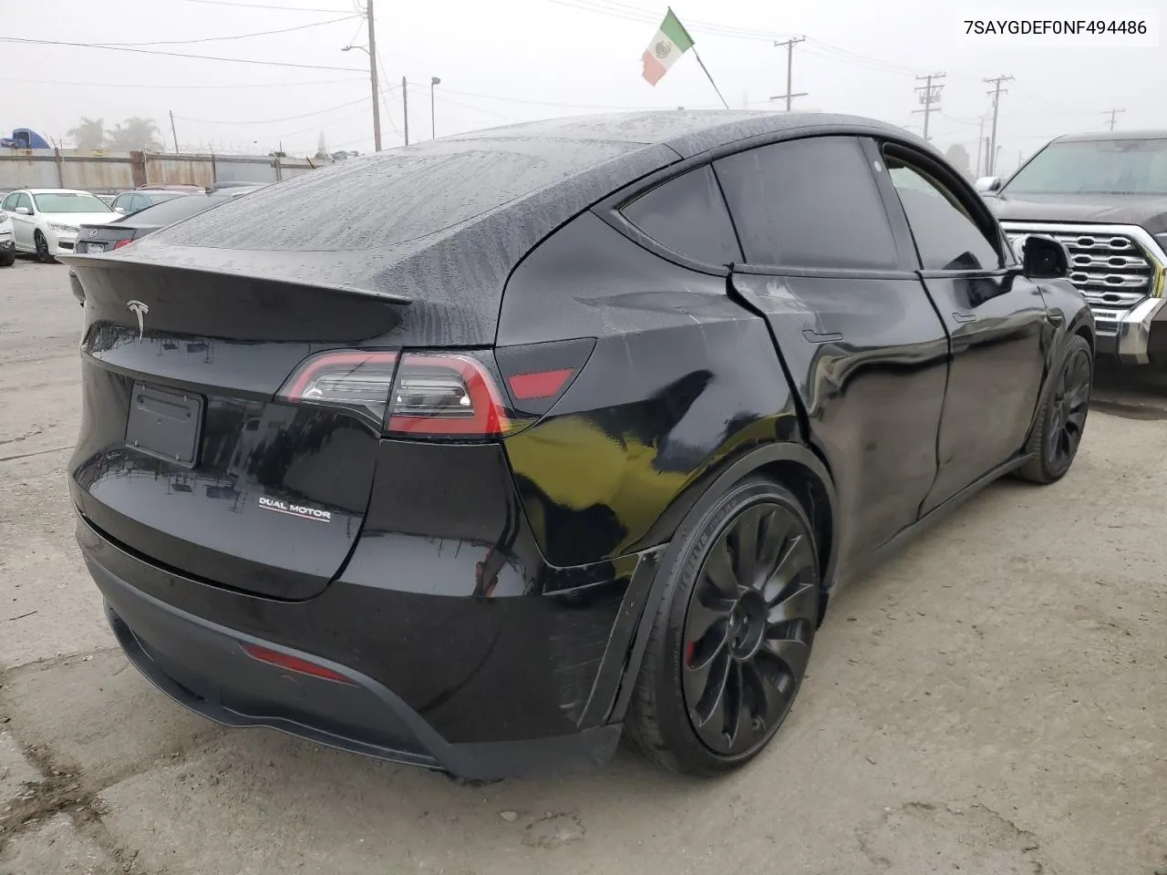 2022 Tesla Model Y VIN: 7SAYGDEF0NF494486 Lot: 74082674