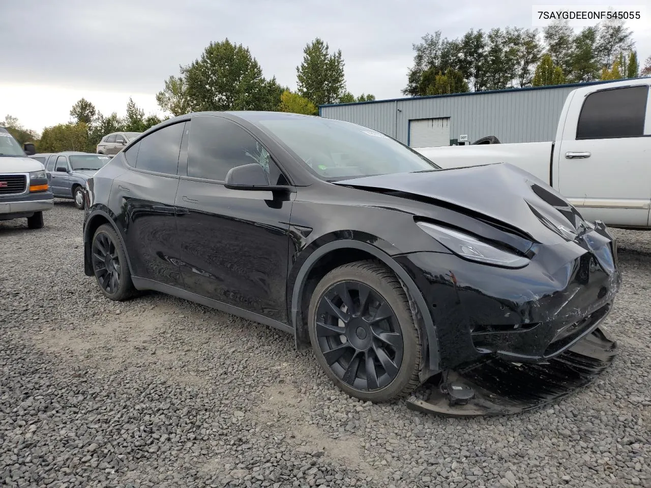 2022 Tesla Model Y VIN: 7SAYGDEE0NF545055 Lot: 74397084