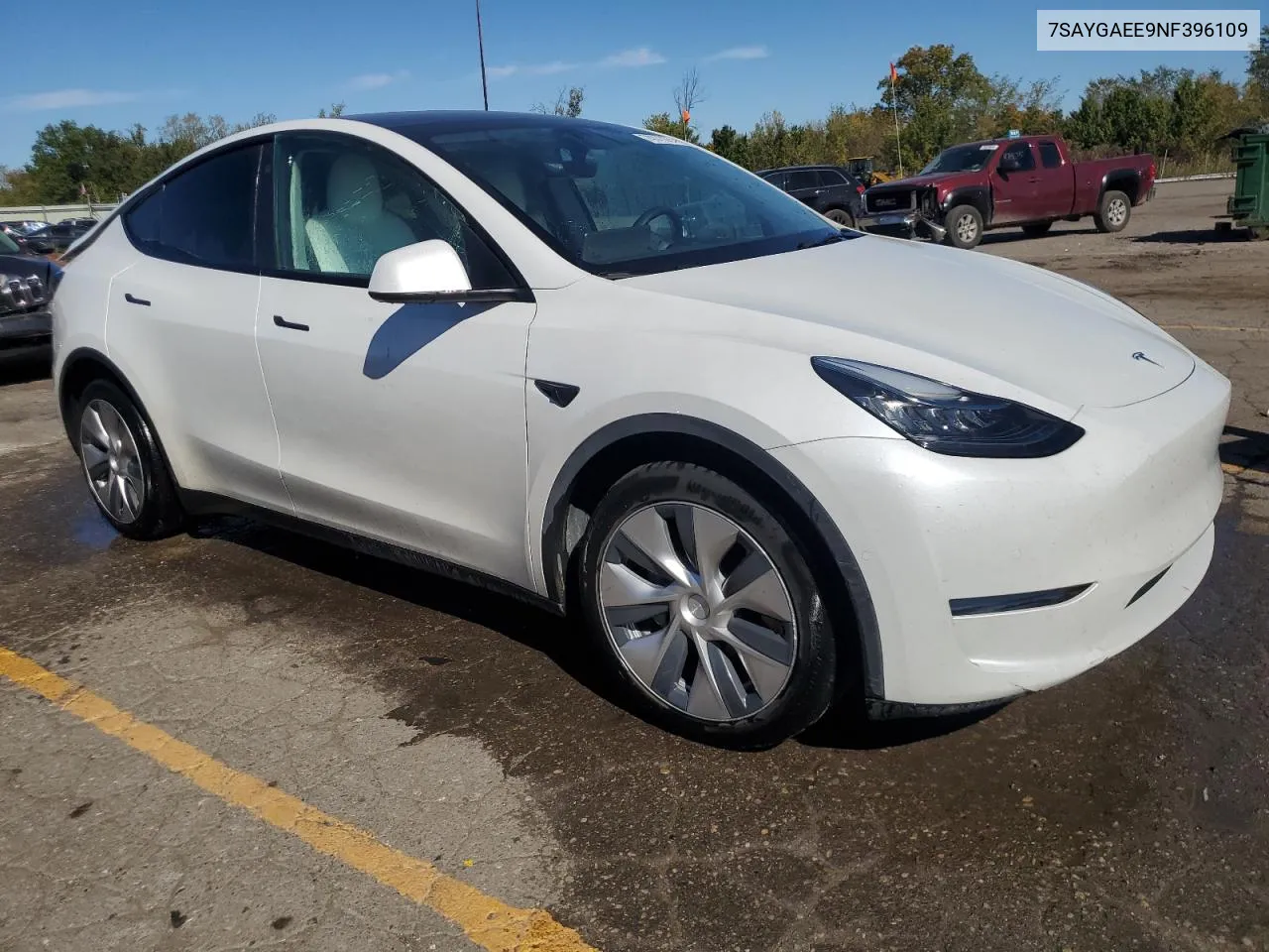 2022 Tesla Model Y VIN: 7SAYGAEE9NF396109 Lot: 74573294