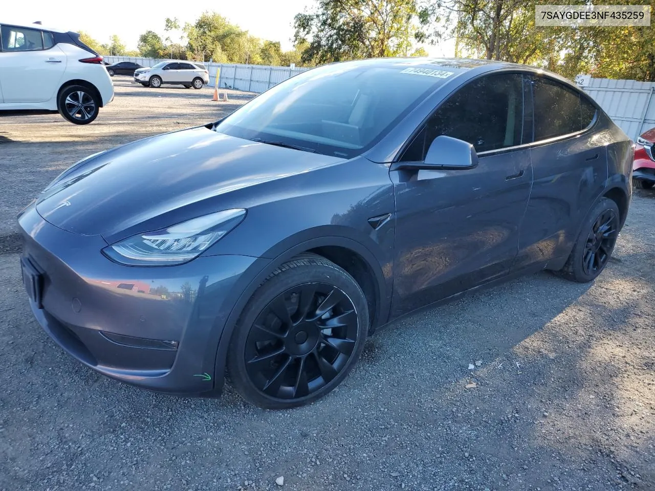 2022 Tesla Model Y VIN: 7SAYGDEE3NF435259 Lot: 74940134