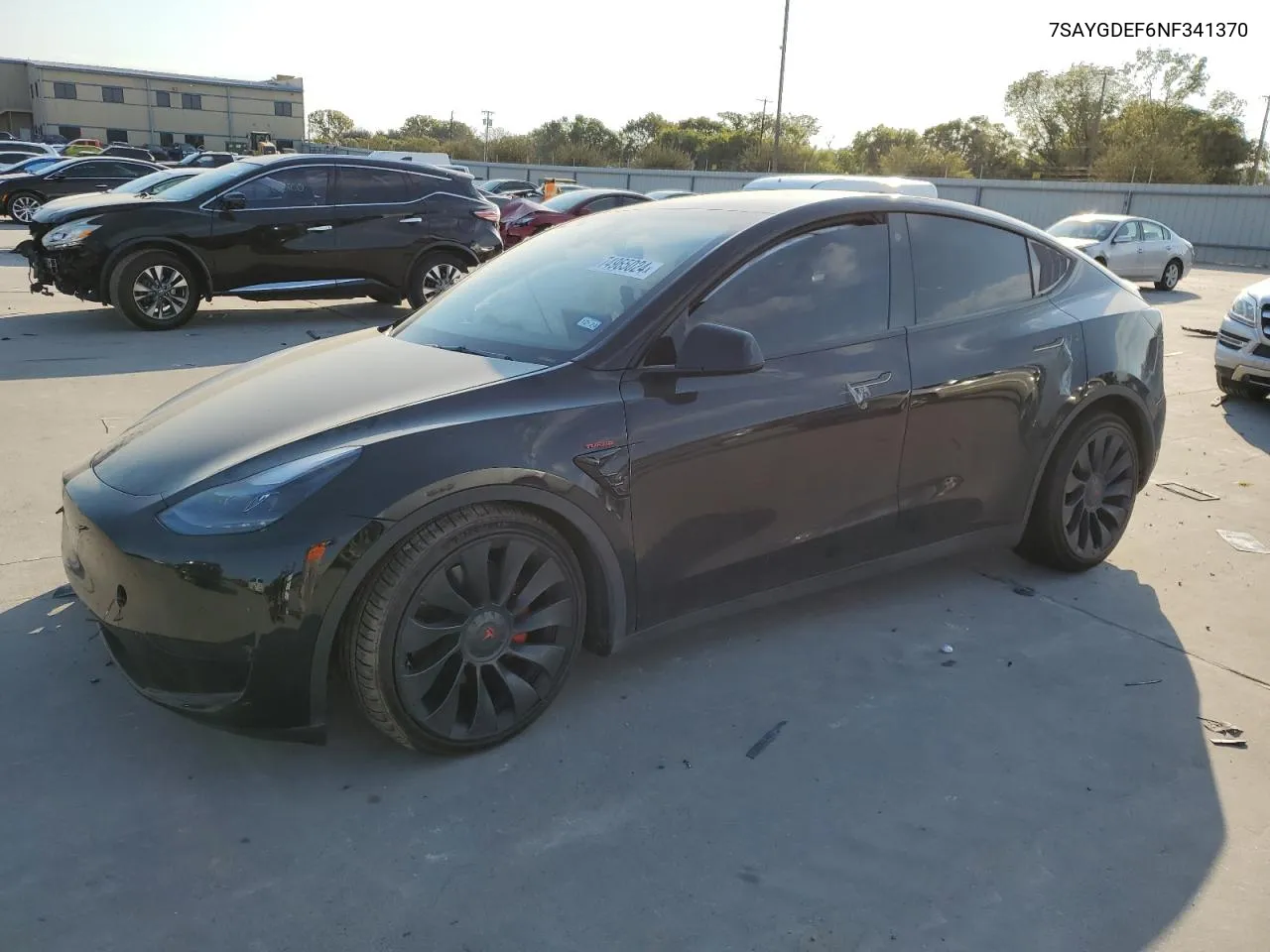 2022 Tesla Model Y VIN: 7SAYGDEF6NF341370 Lot: 74965024