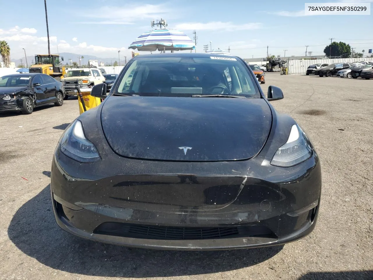 2022 Tesla Model Y VIN: 7SAYGDEF5NF350299 Lot: 74989804